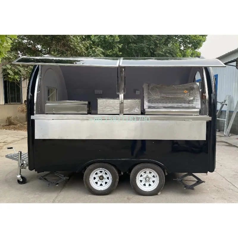 Small Food Truck Trailer Black - Street Food Snacks 评论和价格