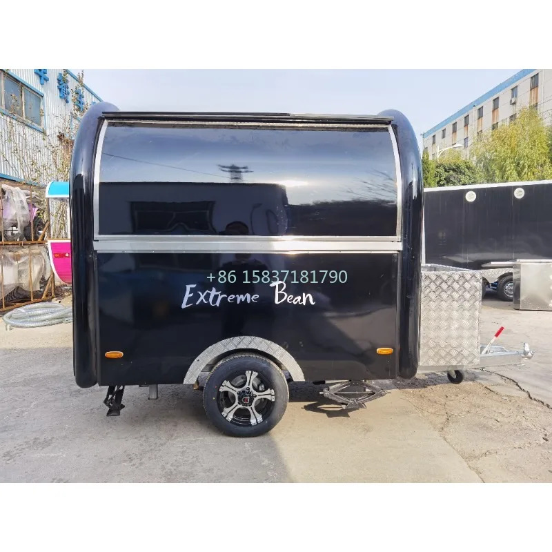 Small Food Truck Trailer Black - Street Food Snacks 评论和价格