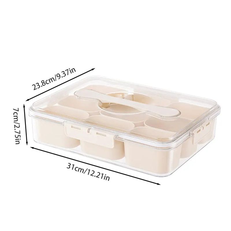 9 Compartments Divided Serving - Food Snacks Candy 评论和价格