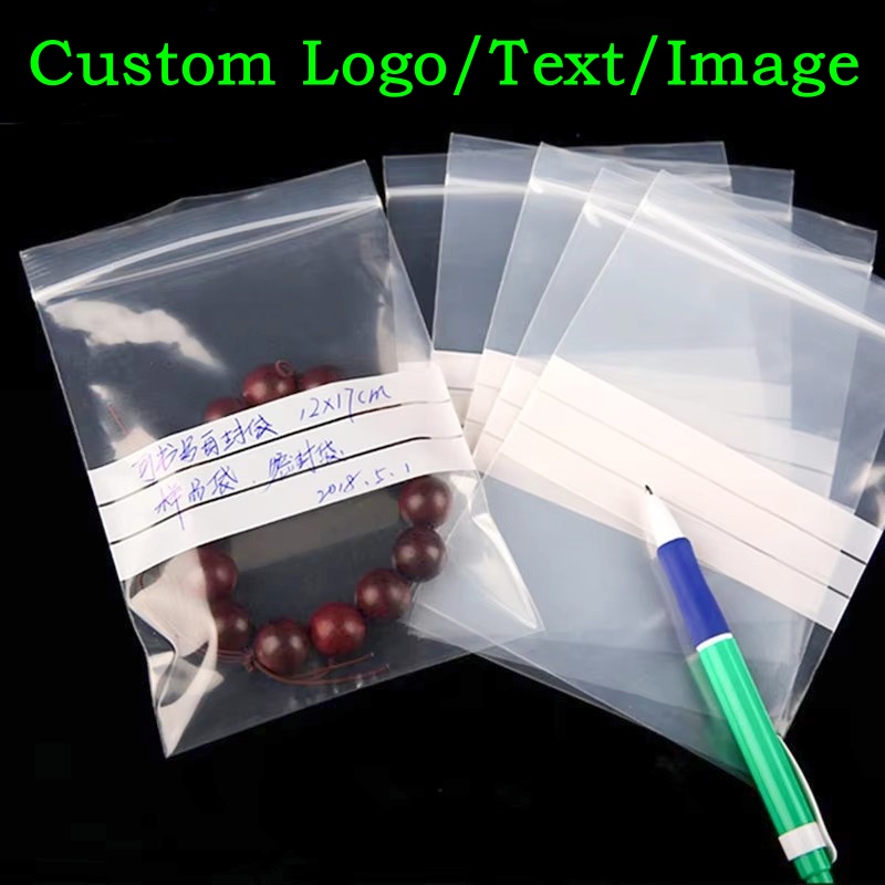 200PCS PE Clear Plastic Writin - Food Snacks Logos 评论和价格