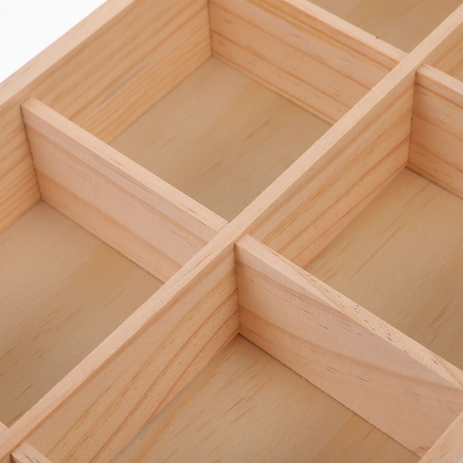 1pc Wooden Divided Storage Box - Food Snacks Packets 评论和价格