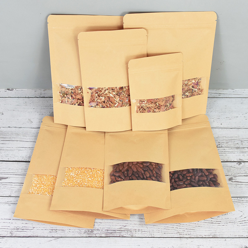 20/50pcs Kraft Paper Zip Lock  - Food Snacks Candy 评论和价格