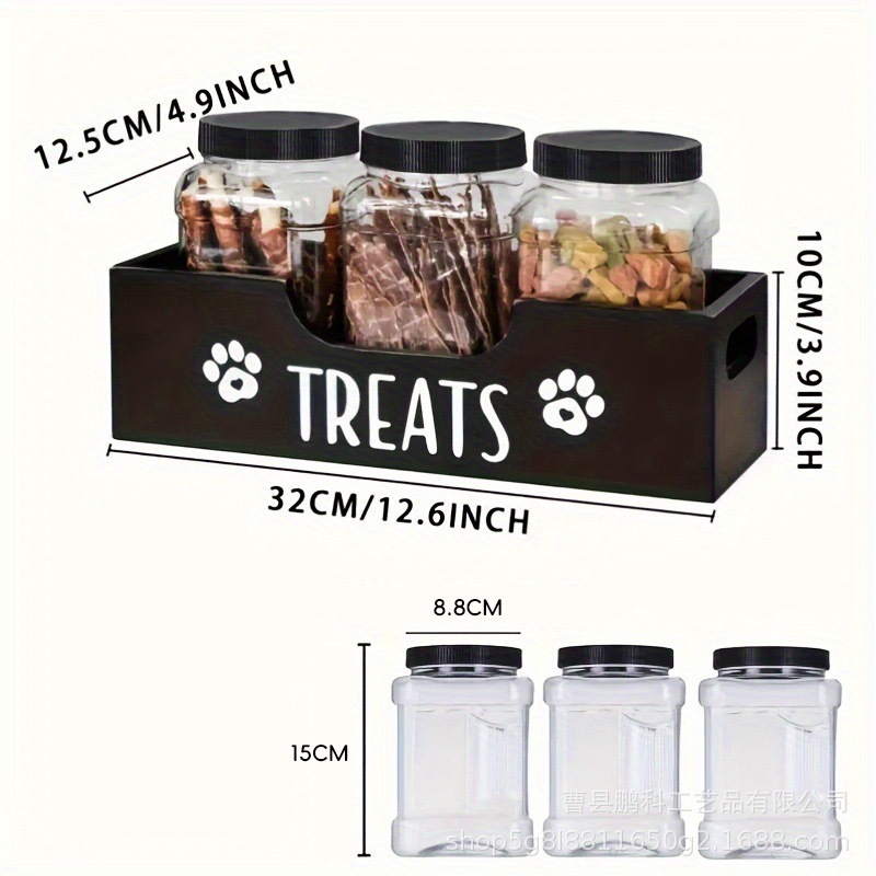 Wooden dog food container stor - Food Snacks Amazon 评论和价格