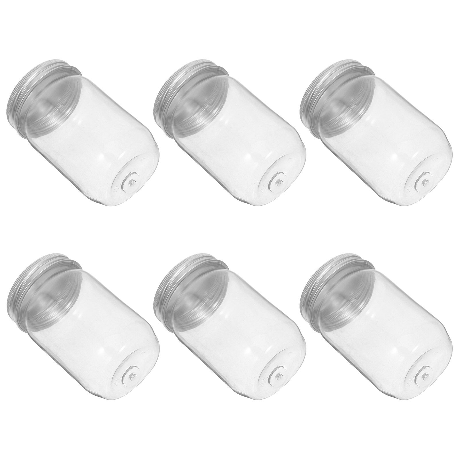 6Pcs Clear Plastic Mason Jars  - Food Snacks Candy 评论和价格