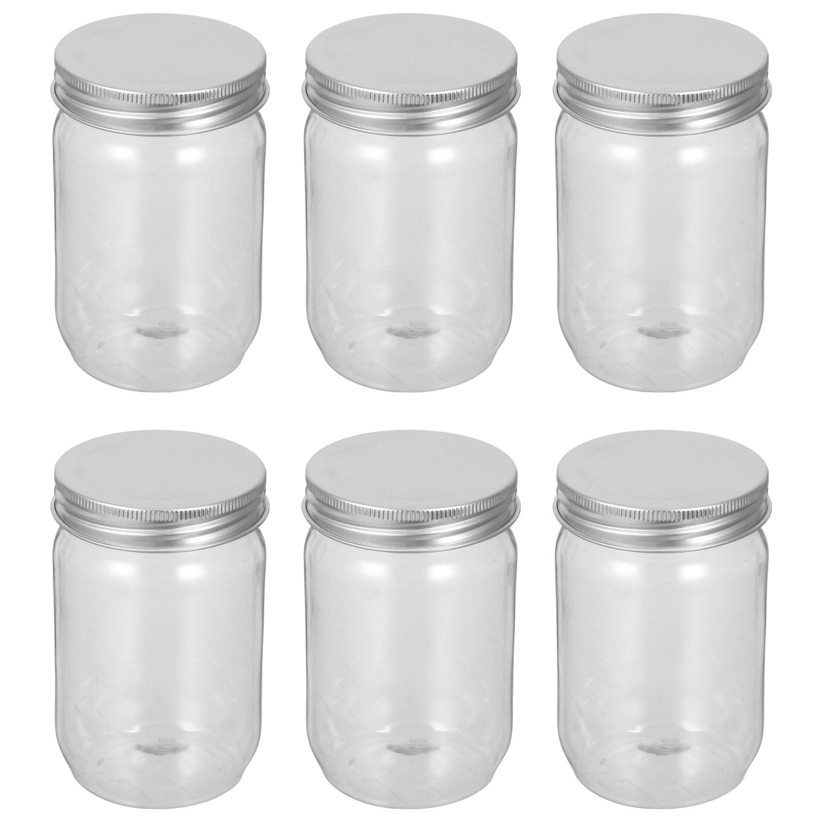 6Pcs Clear Plastic Mason Jars  - Food Snacks Candy 评论和价格