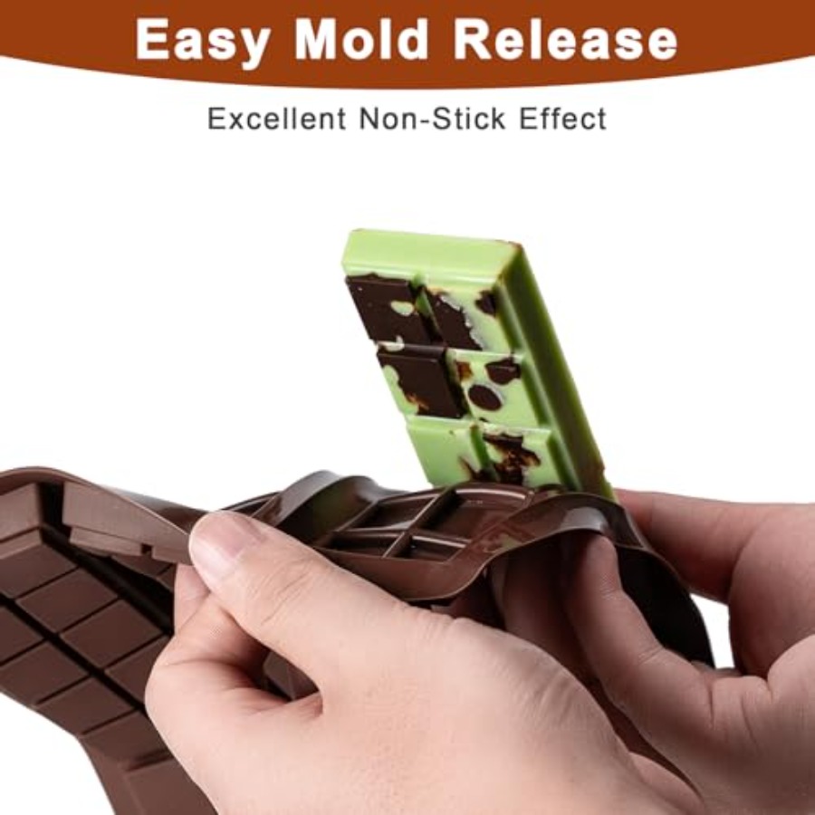 Chocolate Bar Mold Non-Stick C - Food Snacks Candy 评论和价格