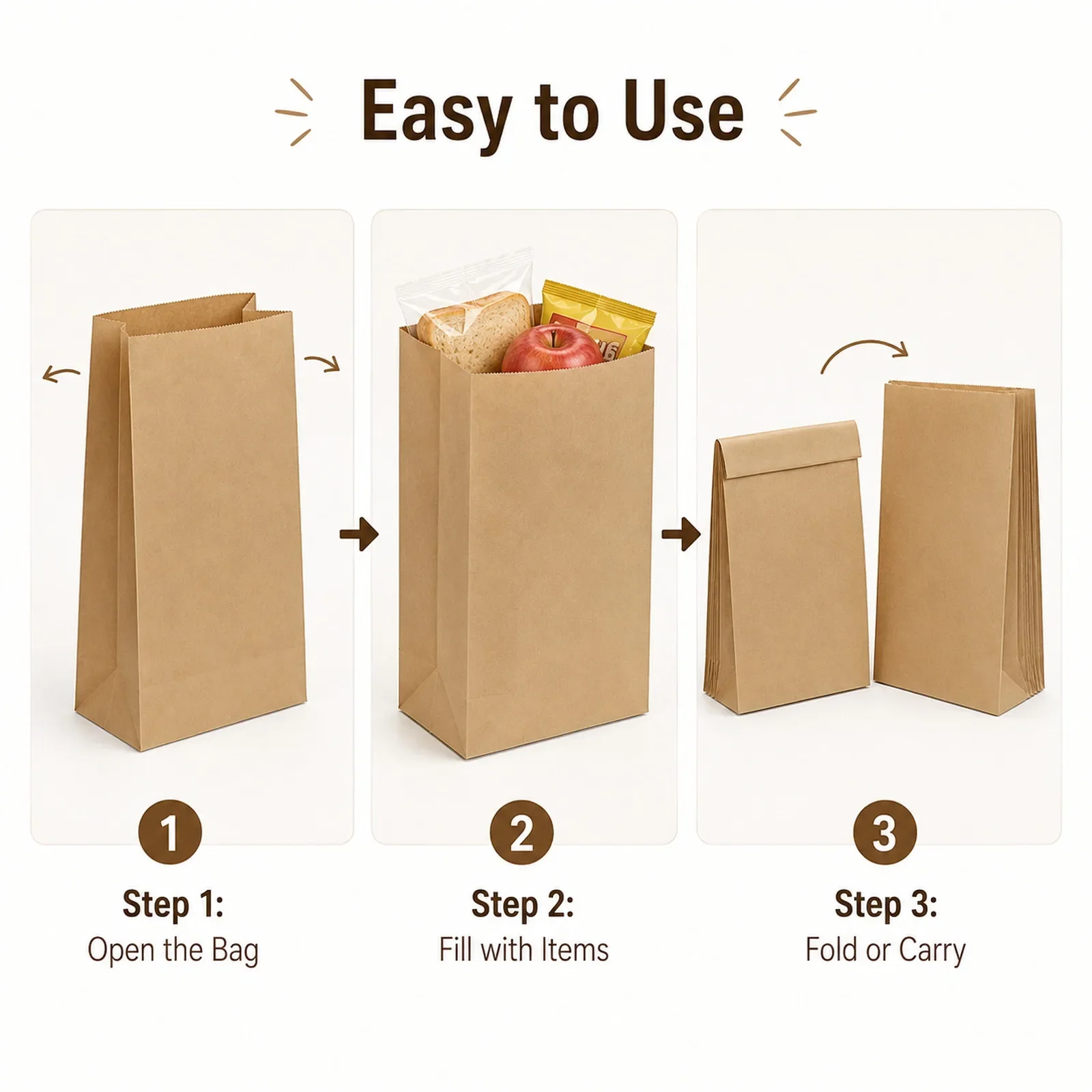 10-30Pcs Small Brown Kraft Pap - Food Snacks Candy 评论和价格